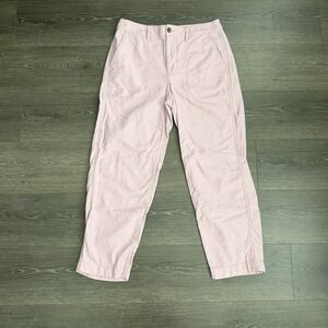J Crew Pants Womens 8 Pink Cropped Patchwork Pockets Preppy Cottagecore Barbie‎